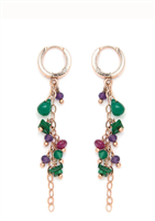 Ohrringe Ishwara Dame in Silber Malachite SS0400OR/MC